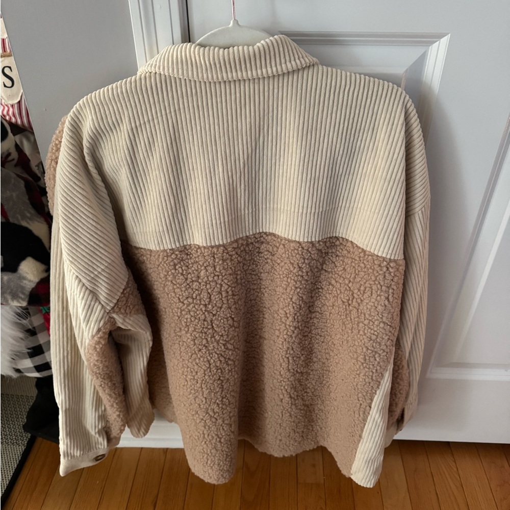 Cream Button Up Shacket - Picture 4 of 4